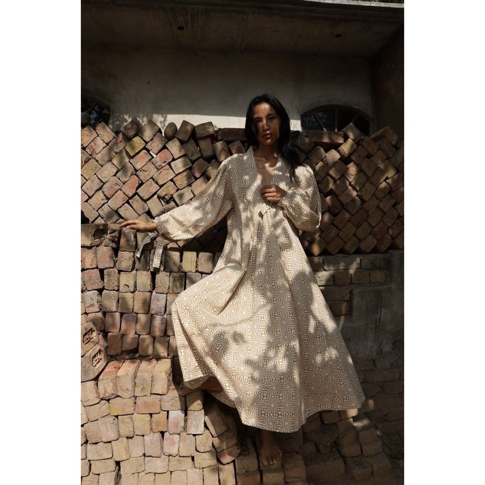 Emily Levine Clementina dress in yellow floral